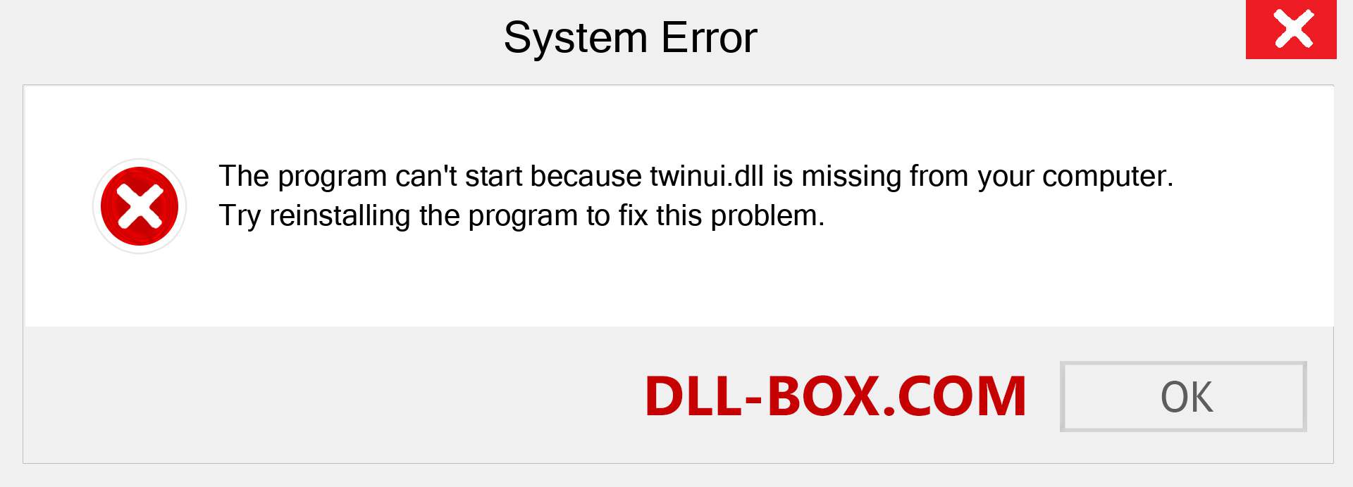  twinui.dll file is missing?. Download for Windows 7, 8, 10 - Fix  twinui dll Missing Error on Windows, photos, images